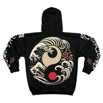 Chaqueta de Forro Polar con Cremallera yin yang Negro - 78glifestyle -  -