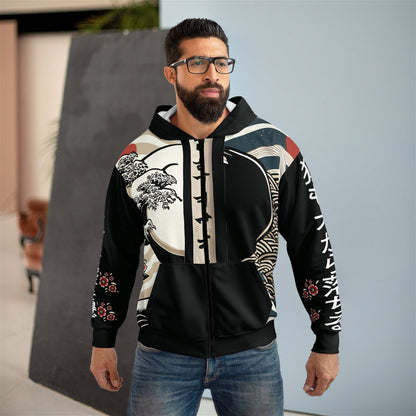 Chaqueta de Forro Polar con Cremallera yin yang Negro - 78glifestyle -  -